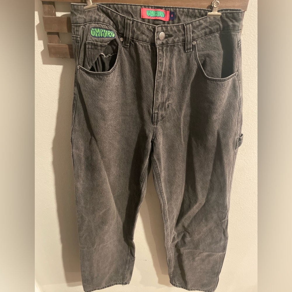 Empyre black‎ Tori light wash denim skate jeans size 6